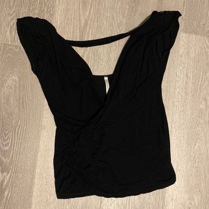 Bella D Cowl Neck Open Back Tank top | Black | Medium